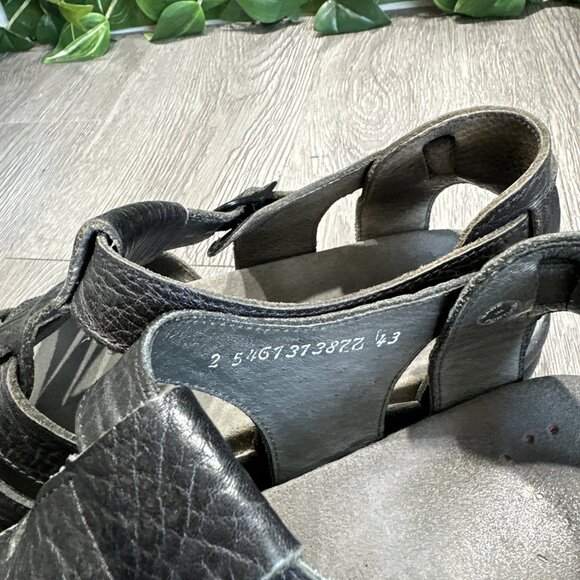 Mephisto Sam Fisherman Sandals Mens Sz 43 US 10 Brown Leather Closed Toe Shoes